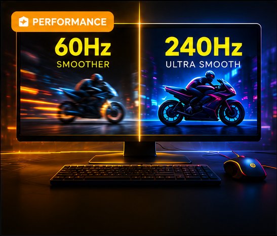 60Hz vs 144Hz vs 240Hz Refresh Rate