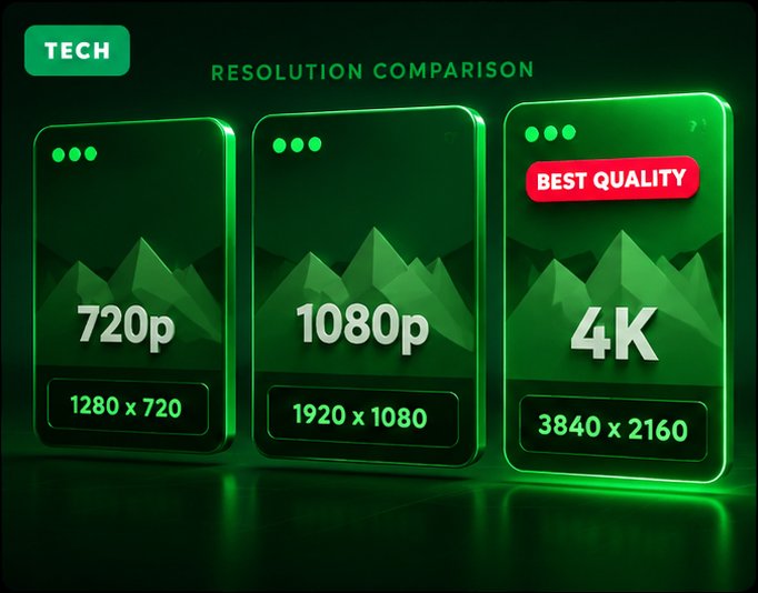 720p vs 1080p vs 4K Explained