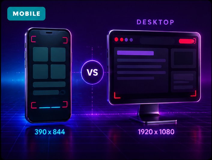 Mobile vs Desktop Screen Sizes
